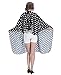 SMARTHAIR Professional Salon Cape Polyester Haircut Apron Hair Cut Cape,50”x57”,Black /White dots C375001A