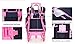 Meetbelify Rolling Backpacks For Girls School Bags with Wheels Wheeled Backpack with Pencil Case &Lunch Bag,Pink,Pack of 3