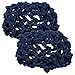 2 Pcs Navy Blue Elastic Band Meshy Net Bun Cover Hairnets for Women