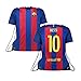 JerzeHero Lionel Messi #10 Kids Youth 3 in 1 Soccer Gift Set ✓ Soccer Jersey ✓ Shorts ✓ Jersey Backpack ✓ Home or Away ✓ Short Sleeve or Long Sleeve (YS 6-8 yrs, Home Short Sleeve)