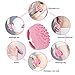 Hair Scalp Massager Chialstar Scalp Massaging Shampoo Brush Silicone Soft Comb for Scalp Care Hair Cleaning Shower Cellulite Massager Tourmaline contained Pink(2 Pack)