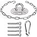 E EVERKING Hanging Kits Hammock Chair Swing Hooks&Carabiners with 100cm Stainless Steel Chain Heavy Duty 440LB Capacity for Hammock Stand,Swing Chair,Hammocks,Indoor Outdoor Suspension Ceiling Hooks