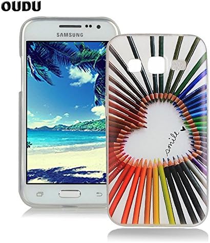 OuDu Silicone Case for Samsung Galaxy Core Prime G360 Soft TPU Rubber Cover Flexible Slim Case Smooth Lightweight Skin Ultra Thin Shell Creative Design Cover Anti-Scratch Anti-Shock Protective Bumper - Colourful Love