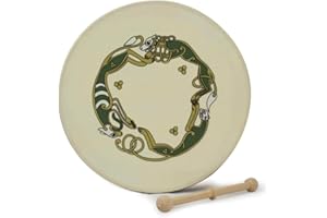Waltons 12'' Bodhran - (Chase Design) - Handcrafted Irish Instrument - Crisp & Musical Tone - Hardwood Beater Included w/Purchase