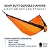 Bear Butt Double Parachute Camping Hammock, Orange/Black