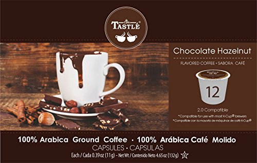 CAFE TASTLÉ CHOCOLATE HAZELNUT SINGLE SERVE COFFEE, 12 COUNT