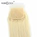 FASHION QUEEN HAIR 613 Closure 14 Inch Straight 613 Blonde Closure 100% Human Hair 8A Brazilian Straight 613 Lace Closure 4x4 Free Part 130% Density Closure Only Honey Blonde Frontal for Black Women