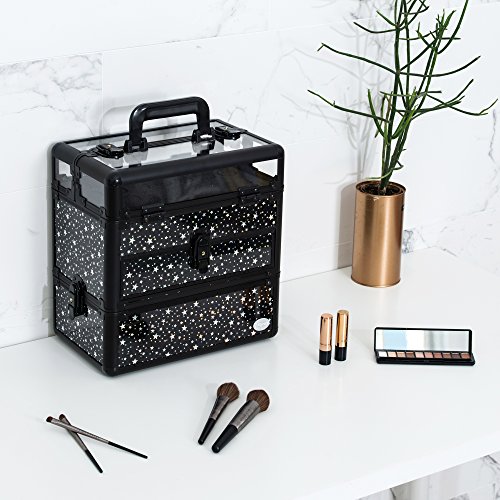 Makeup Train Case Professional Nail Box Portable Accessory Storage with