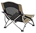 ALPS Mountaineering Rendezvous Low Camping Chairs for Adults with Arms, Cool Mesh Center, Powder Coated Steel Frame, Compact Folding Design and Carry Bag, Khaki