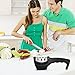 knife sharpener,ALPULON 3-Stage Kitchen Knife Sharpening System tool with handle for Knives,Ceramic peeler.(Black)