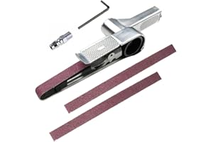 Mini Air Belt Sander, Pneumatic Handheld Angle Grinder Tool for Wood Metal Sanding Grinding (520x20mm)
