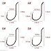 Black Octopus Fishing Hooks, 100pcs Catfish Circle Hooks, High Carbon Steel, Long Shank, Freshwater Saltwater