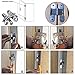 Ranbo (1 Pair) Hidden gate Hinge Stainless Steel Invisible Door Hinges Concealed Barrel Wooden Box Silver (1-3/4 inch)