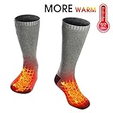 HZ009567 Miiu Men Women Electric Heated Socks Thermal Insulated Sock Battery Powered Heat Sox,Winter Warm Heat Socks Kit Chronically Cold Feet,Climbing Hiking Foot Warmer(Battery not Included)