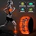 BSEEN LED Armband, 2ed Generation LED Slap Bracelets, Patented Heat Sealed Glow in The Dark Water/Sweat Resistant Glowing Sports Wristbands for Running, Cycling, Hiking, Jogging (Orange-Design II)