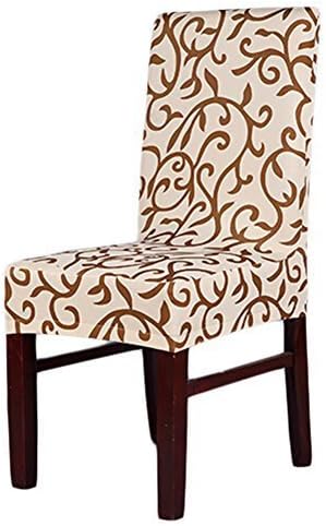 FUJINET Stretch Floral Print Short Chair Cover Furniture Protector Seat Slipcover For Dinning Room Hotel Resturant