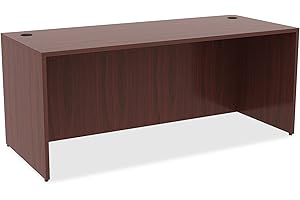Lorell 69535 Rectangular Lam Desk, 72-Inch x30-Inch x29-1/2-Inch , Mahogany