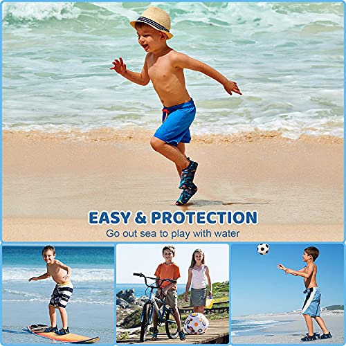Swim Water Shoes Kids, Boys Girls Non-Slip Quick Dry Beach Shoes,Barefoot Shoes Aqua Socks for Beach Outdoor Sports