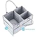 Baby Diaper Caddy Organizer by Brolex: Large Capacity Nursery Organizer for Boys Girls– Unisex Portable Travel Organizing Basket with Lightweight, Sturdy & Versatile Design,Grey