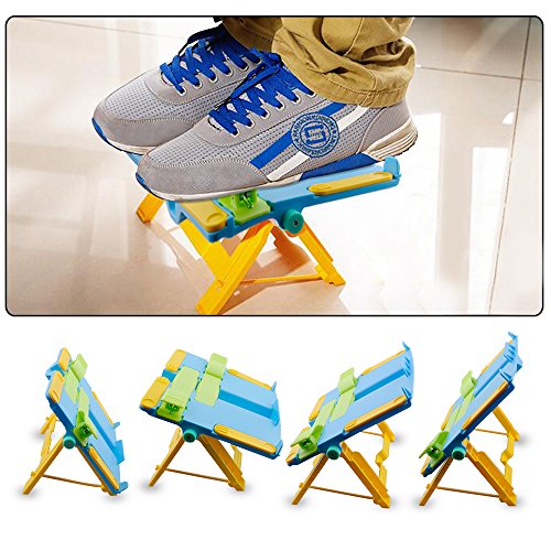 Cuteadoy Multi-Functional BookStand, Children’s Portable Reading Stand With Foldable Legs, Cookbook Reading Desk Sturdy Lightweight Book Holder (Blue)