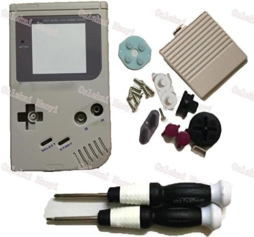 Oulekai Maoyi Gray Color Full Housing Case For Classic Nintendo DMG-01 Gameboy GB Replacement Cover