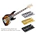 ammoon 5-saddle Bridge Set for 5 String Electric Bass Guitar Part Replacement