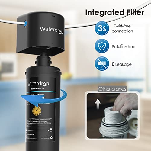 Waterdrop Alkaline Under Sink Water Filter - Reduces Chlorine & Improves Taste With Mineral Boost