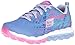Skechers Kids Girls' Skech-Air-Jumparound Running Shoe,Blue/Multi Knit, 2 M US Little Kid