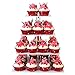 YestBuy 4 Tier White Square Acrylic Cupcake Stand
