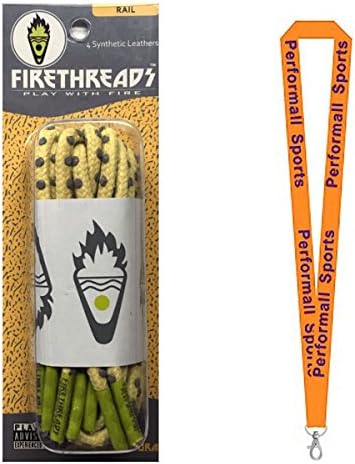 FIRETHREADS Lacrosse Bundle: RAIL Synthetic Leathers NATURAL Four Pack + 1 Performall Lanyard RAIL-NATURAL-1P