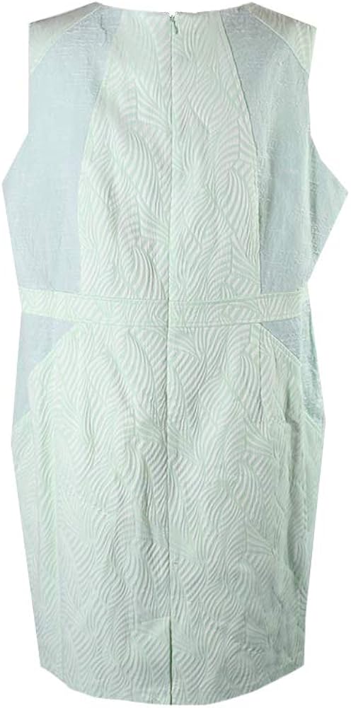 round neck brocade bodycon dress