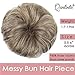 Messy Bun Hair Piece Thick Updo Scrunchies Hair Extensions Ponytail Hair Accessories Light Brown&Ash Blondethumb 2