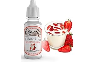 CAPELLA FLAVORING Capella Flavor Drops Strawberries and Cream Concentrate 13 Milliliter Bottle