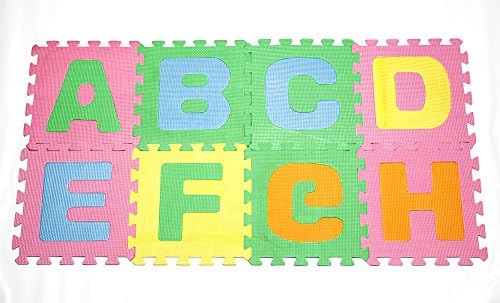 26 Piece Soft Interlocking Foam Alphabet Floor Mat Set