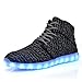 DEMANGO Led Light Up Shoes for Mens Womens High Top Flashing Rechargeable Sneakers