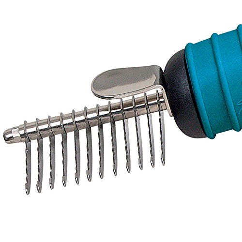 Master Grooming Tools Ergonomic Dematting Tools â€” Molded Tools for Grooming Dogs - 12-Blade Comb, 6â…"