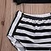 Baby Girls Striped bathing suit baby Swimsuit Bathing Swimming Clothes (4-5 Year, Black)