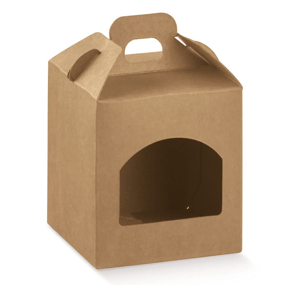 Rustic Kraft Single Piece Cupcake Boxes, Jam Jar Packaging, Candle Box - 9 x 9 x 10 cm (Pack of 10)