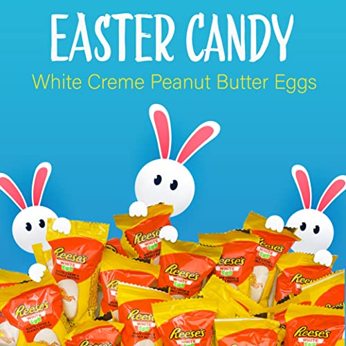 REESESeggs White Creme Peanut Butter Snack Size Easter Candy Eggs, 4