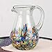 NOVICA Hand Blown Confetti Bottom Glass Pitcher, 87 Oz, 'Confetti Festival'