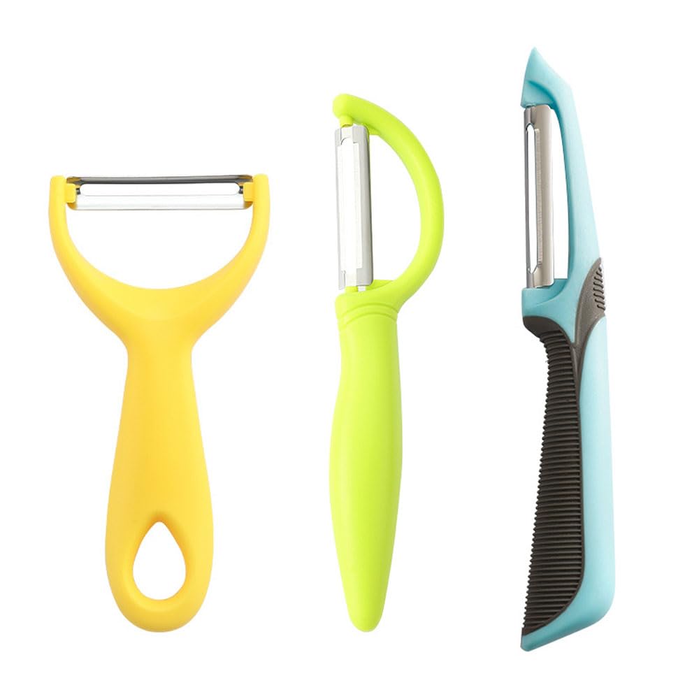 3 Pcs Potato Peeler, Stainless Steel Kitchen Vegetable Fruit Peeler with Potato Eye Remover, Multifunctional Peeler for Apples Carrots Cucumber