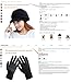 HINDAWI Winter Hat Gloves for Women Knit Snow Ski Outdoor Caps Touch Screen Mittens (Black)