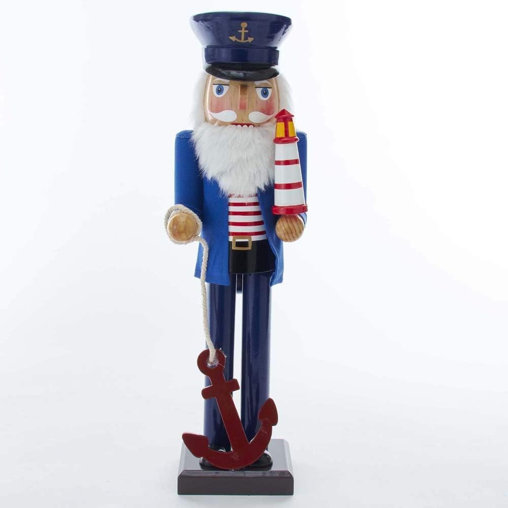 Nutcrackers - Kurt S. Adler 15-Inch Sailor Anchor and Lighthouse Nutcracker, Multi