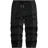 ZooYung Boys Hiking Joggers Pants Outdoor Youth Quick Dry Lightweight Athletic with Zipper Pockets