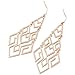 D EXCEED Women's Chandelier Drop Earrings Gift Wrapped Fashion Gold Cutout Tiered Dangle Drop Earrings Rose Gold
