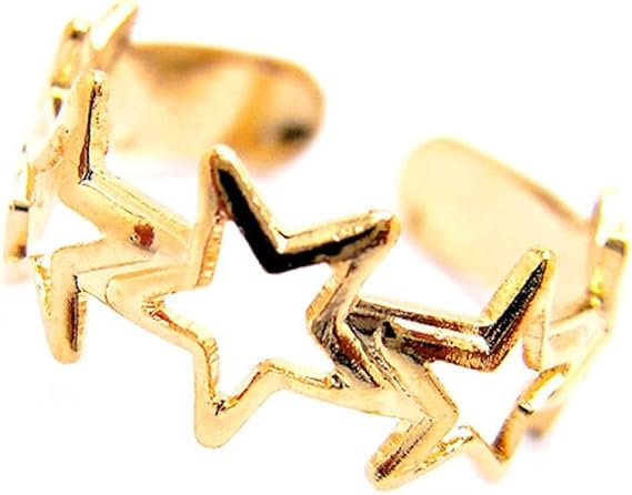 Amazon ピンキーリング トゥリング トゥーリング 足の指 小指 フリーサイズ 指輪 ミディリング ファランジリング 星 スター R1359 リング 通販