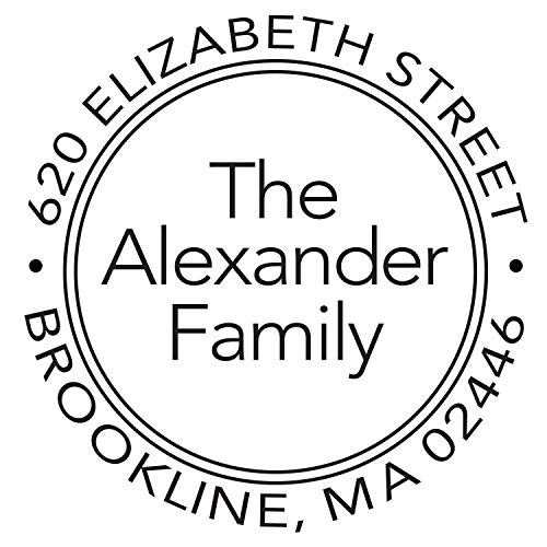 Monogram Address Stamp - Personalized Self Inking Rubber Stamp (MOAD029-SI)