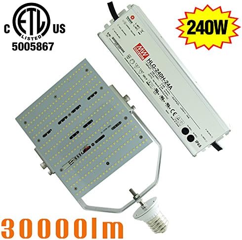 8PCS 240W LED Retrofit Kit Parking Lot Light Replace 1000W Metal Halide Tennis Court Light,SMD3030 30000Lm 5700K Daylight LED Retrofit Flood Pole Light