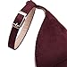 MMJULY Women's Open Toe Ankle Strap Fluffy Feather Stiletto High Heel Dress Sandal Burgundy US 8