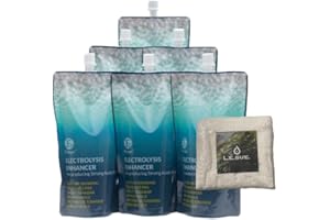 GENERIC Electrolysis Enhancer Fluid (6 Pouches) 400ml Each for Enagic Kangen Machines with LeSue Kitchen Towel
